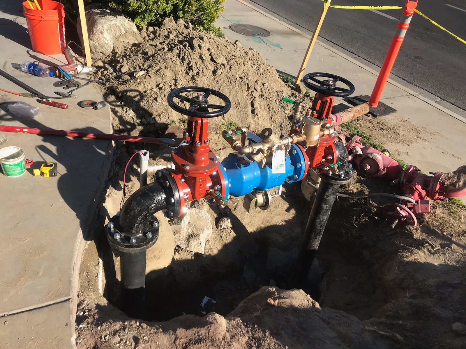 Underground fire protection system being repaired to ensure functionality - Quick Response Fire Protection