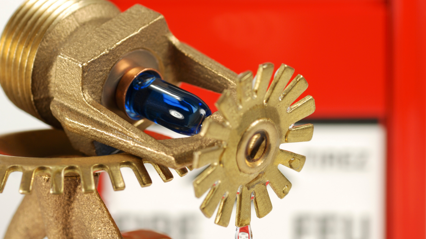 Close-up of a fire sprinkler head for installation services - Quick Response Fire Protection